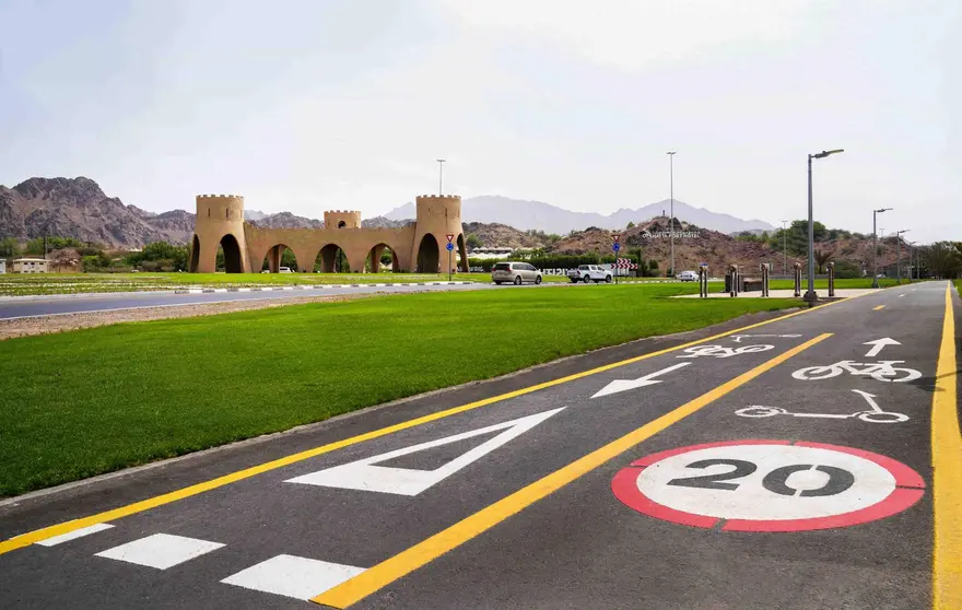 El carril bici inaugurado en Hatta. (Dubai Media Office)