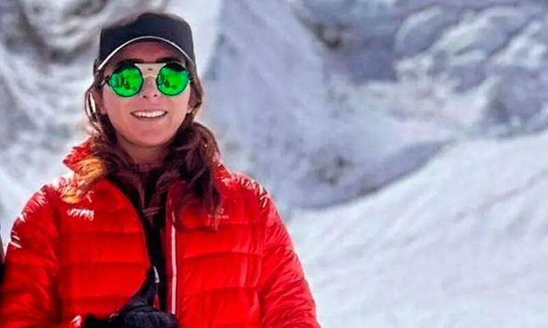 La montañista Naila Kiani en una foto de X.