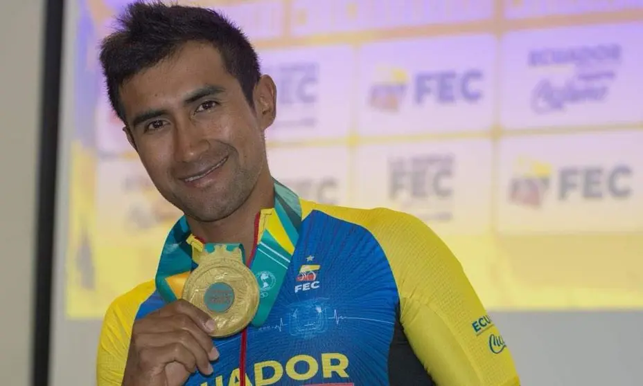 El ciclista ecuatoriano Jhonatan Narváez. (X)