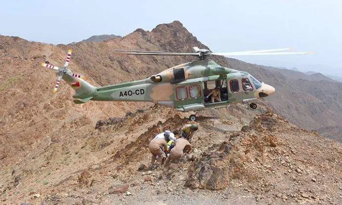 Un helicóptero de rescate en Omán
