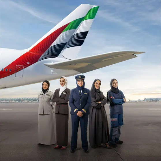 Mujeres emiratíes en la aerolínea Emirates. (WAM)
