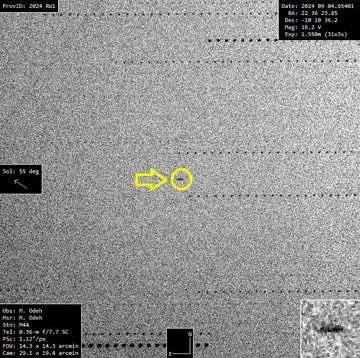 El Centro Astronómico difundió esta imagen del asteroide. (X)