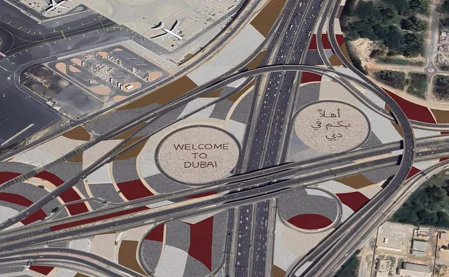 El mensaje es visible desde los vuelos en DXB. (Dubai Media Office)