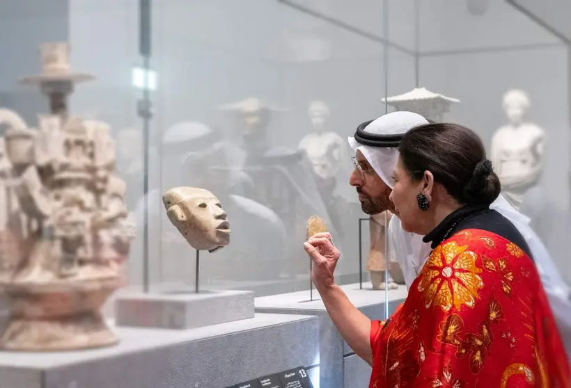 Una de las piezas es una máscara ceremonial de la civilización maya. (Departamento de Cultura de Abu Dhabi).