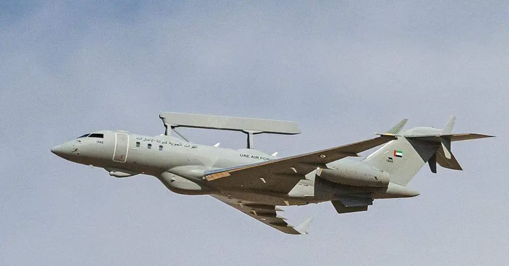 El avión AEW&C GlobalEye de Emiratos. (X)