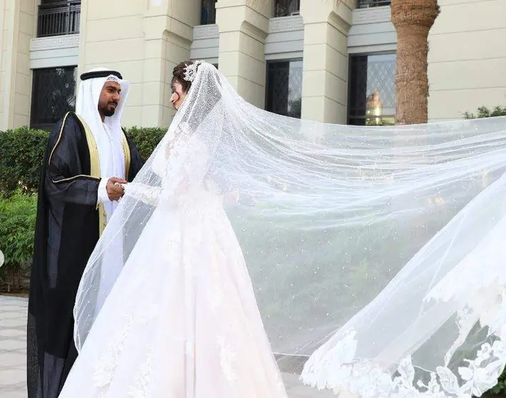 La pareja el día de su boda. (Instagram)