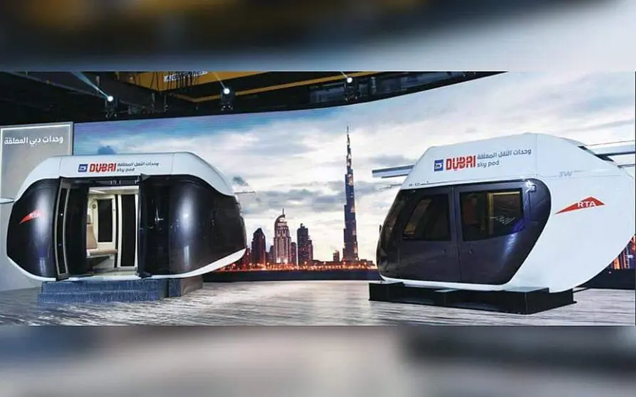 El futurista sistema de transporte Sky Pod de Dubai. (X)