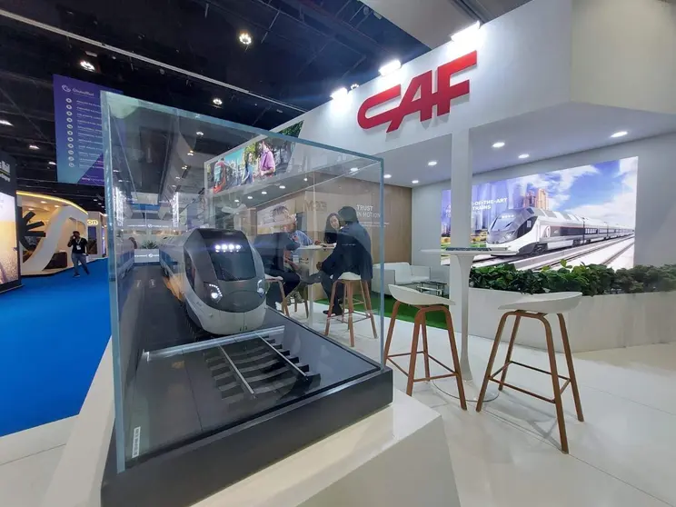 Stand de CAF en Global Rail de Abu Dhabi. (Linkedin)