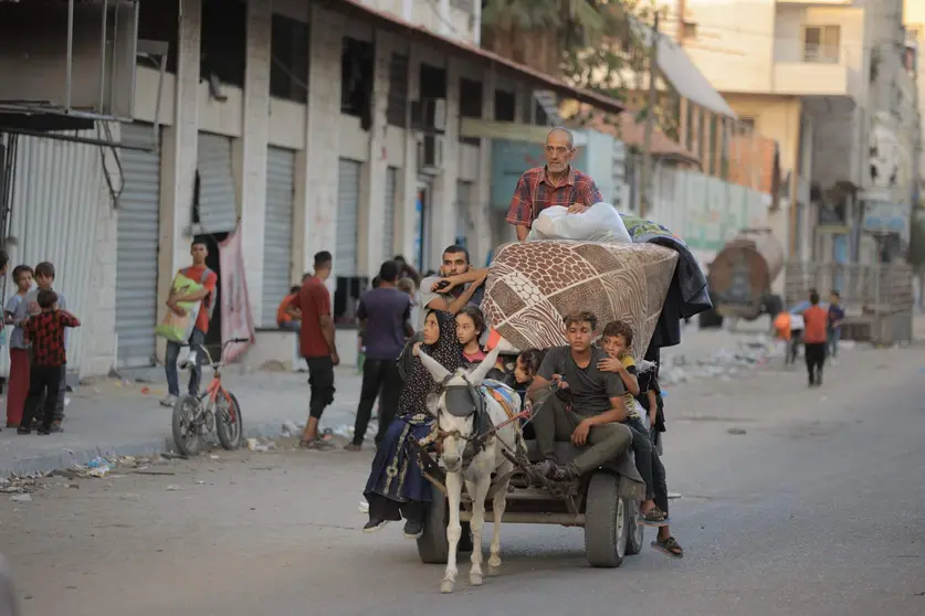 Una imagen de palestinos en Gaza. (X)