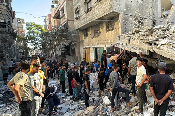 Destrucción en Beit Lahia tras un ataque con drones israelíes. (X)