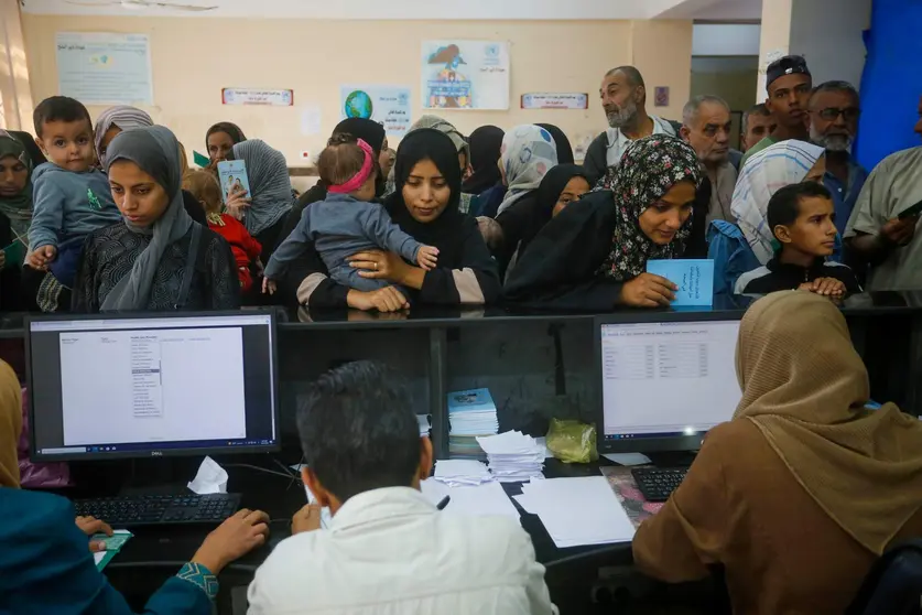 Un centro de salid de UNRWA en Gaza. (X)