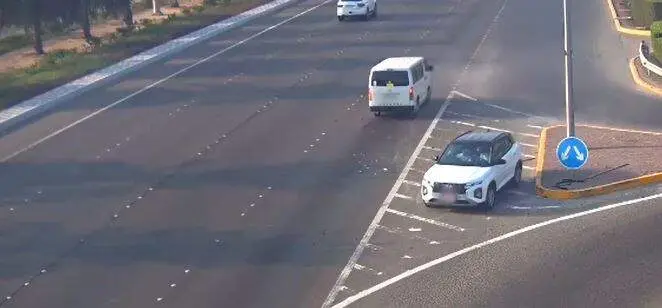 Una captura de pantalla del vídeo difundido por la policía.