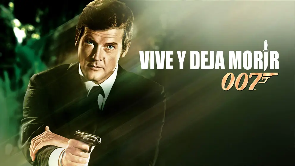 El actor británico Roger Moore protagoniza la versión cinematográfica de 'Vive y deja morir'.