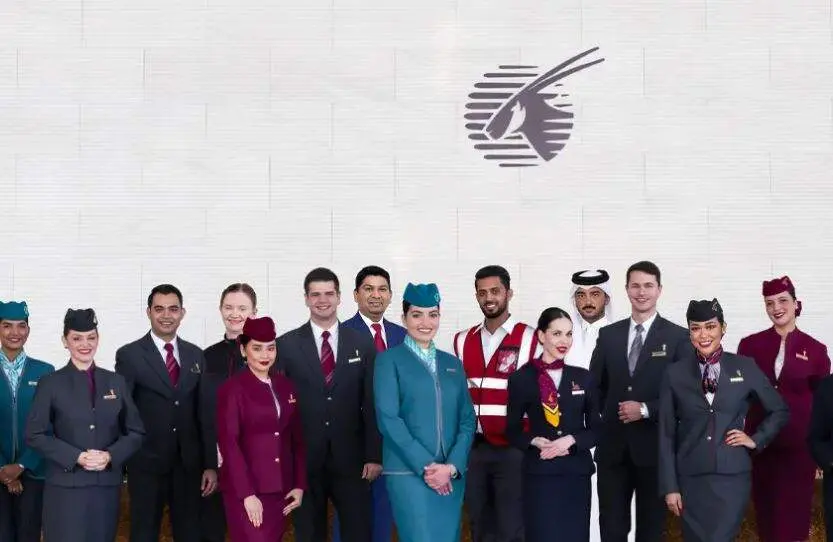 Empleados de la aerolínea. (Web Qatar Airways)