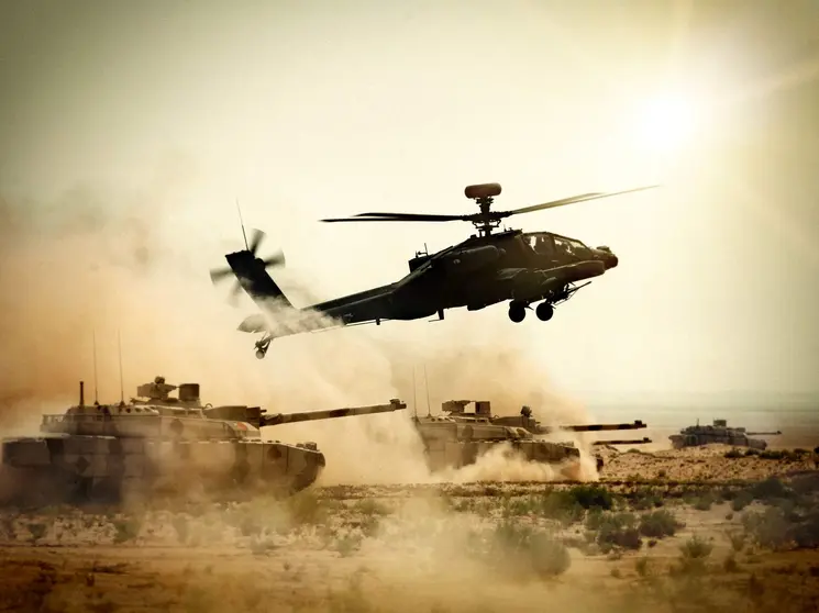 Un helicóptero militar de EAU. (WAM)