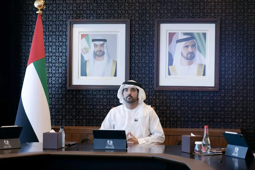 El jeque Hamdan preside la reunión de este jueves del Consejo Ejecutivo de Dubai. (WAM)