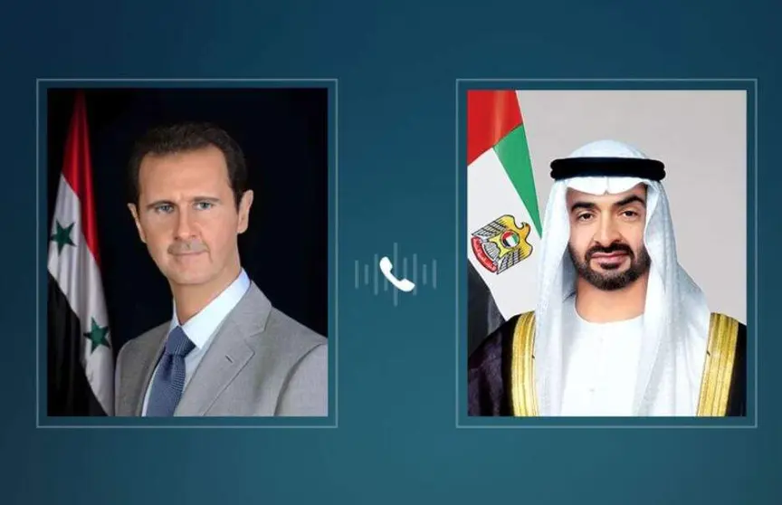 Los presidentes de EAU y Siria. (WAM)