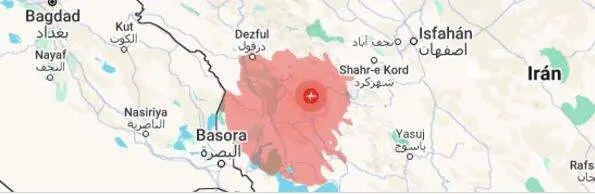 La zona donde tuvo lugar el terremoto. (Google)