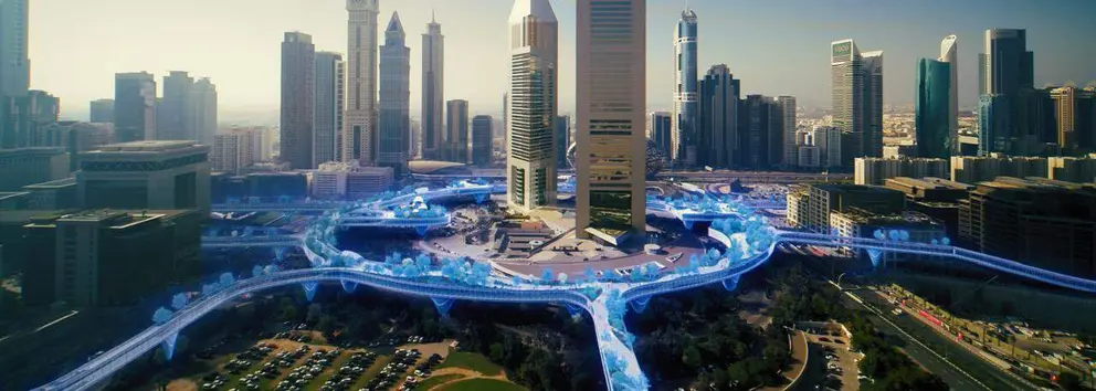 Pasarelas y túneles harán de Dubai una ciudad peatonal. (X)