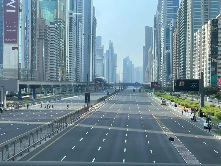 Una imagen de Sheikh Zayed Road en noviembre de este año. (EL CORREO)