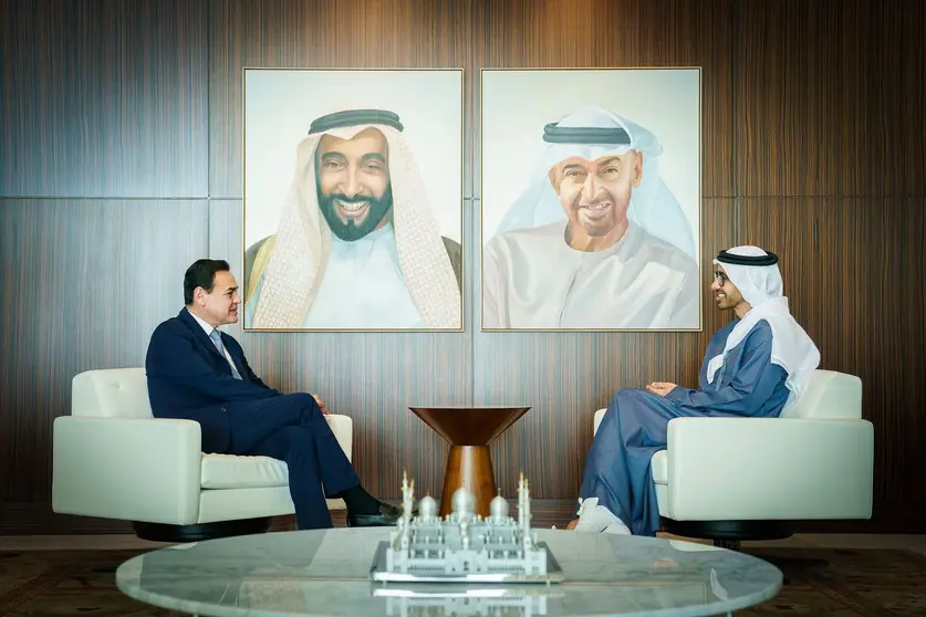 Los ministros de Exteriores de EAU y Paraguay en Abu Dhabi. (WAM)