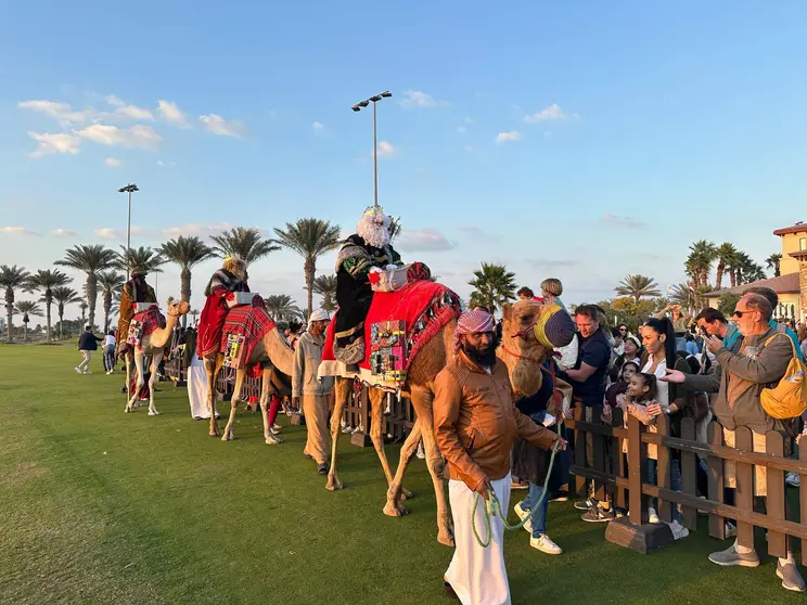 Los Reyes Magos han tenido un espectacular recibimiento en Abu Dhabi. (Cedida)