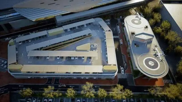 Una imagen del primer vertipuerto de Dubai. (X)