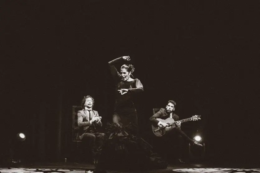 Un momento de la representación de arte flamenco: Emuná. (Cedida)