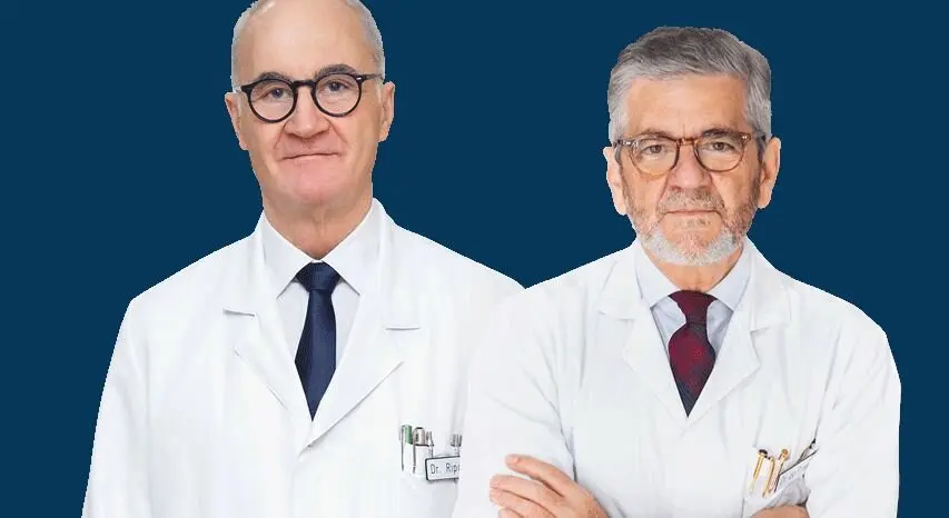 Los traumatólogos Mariano de Prado (derecja) y Pedro Luis Ripoll. (Web)