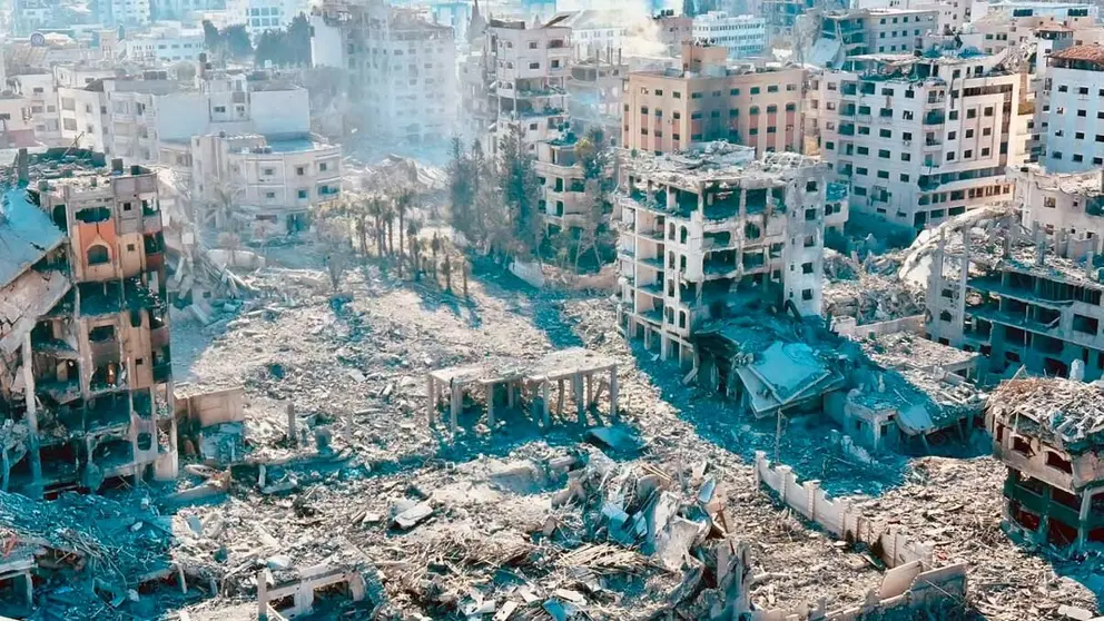 Los bombardeos de Israel han provocado una masiva destrucción en la Franja de Gaza. (Hoy Palestina / X)