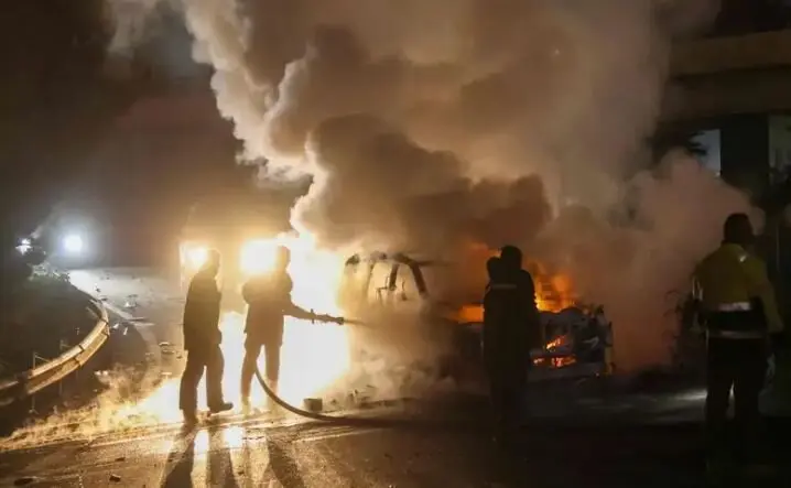 Una imagen del ataque en Líbano. (Fuente externa)