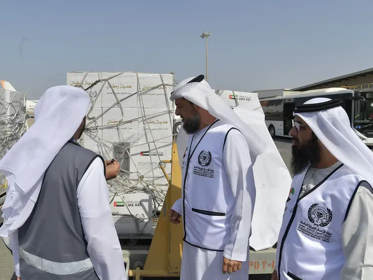 Ayuda emiratí enviada a Gaza. (WAM)