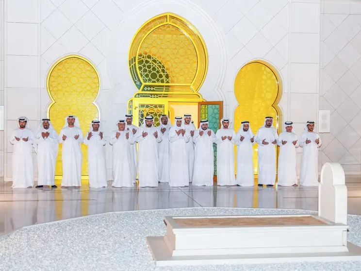 La tumba del jeque Zayed en la Gran Mezquita de Abu Dhabi. (WAM)