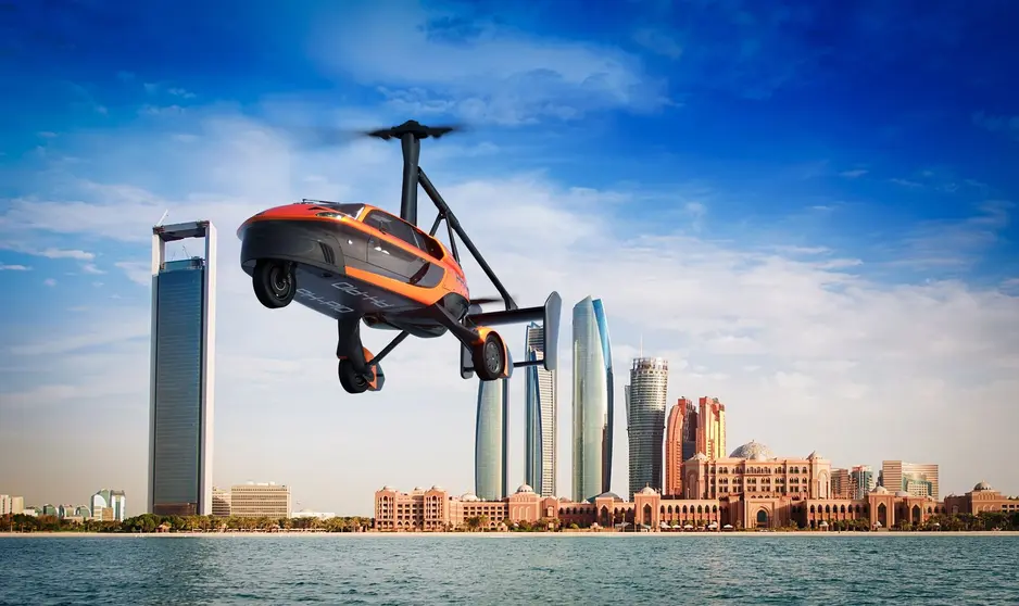 El vehícuclo FlyDrive PAL-V Liberty en Abu Dhabi. (WAM)