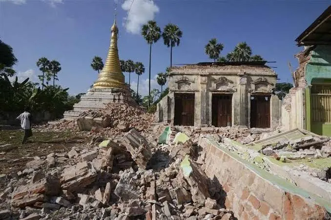 Una imagen de X de una zona afectada por el terremoto.