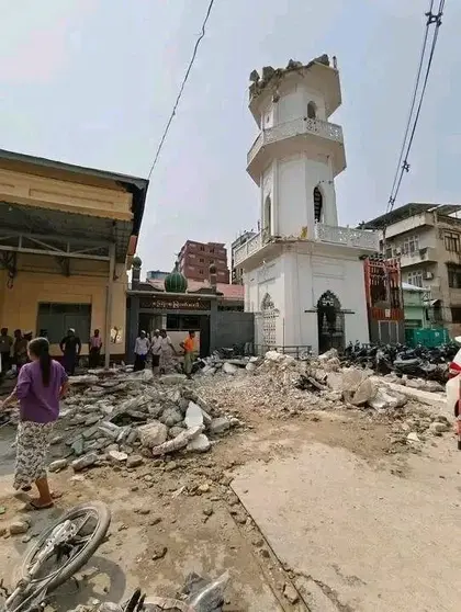 El terremoto ha dejado imágenes devastadoras en Birmania. (@ShadabPost)