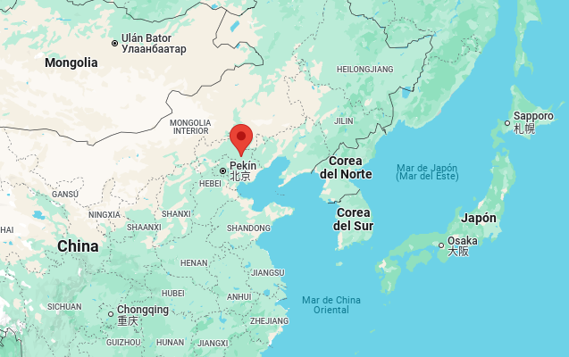 Localización geográfica de Chengde en el norte de China. (Google Maps)