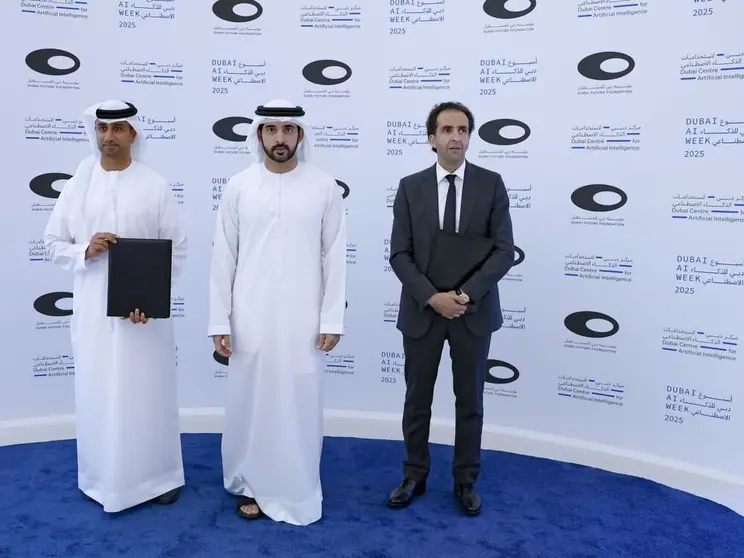 El príncipe heredero de Dubai, durante la presentación de la iniciativa. (WAM)
