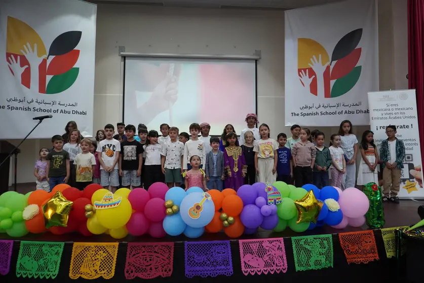 Los niños fueron los protagonistas del evento en el colegio español de Abu Dhabi. (Cedida)
