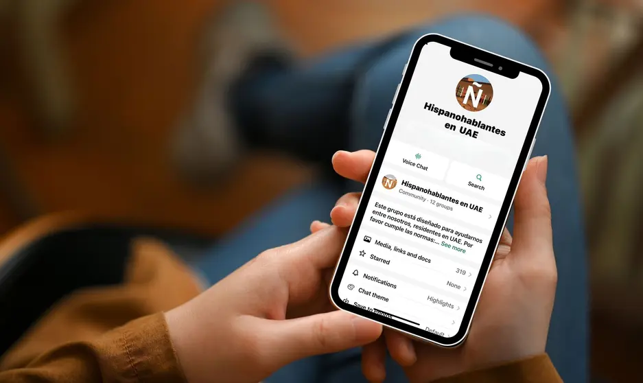 La comunidad ‘Hispanohablantes en UAE’ en WhatsApp. (EL CORREO)