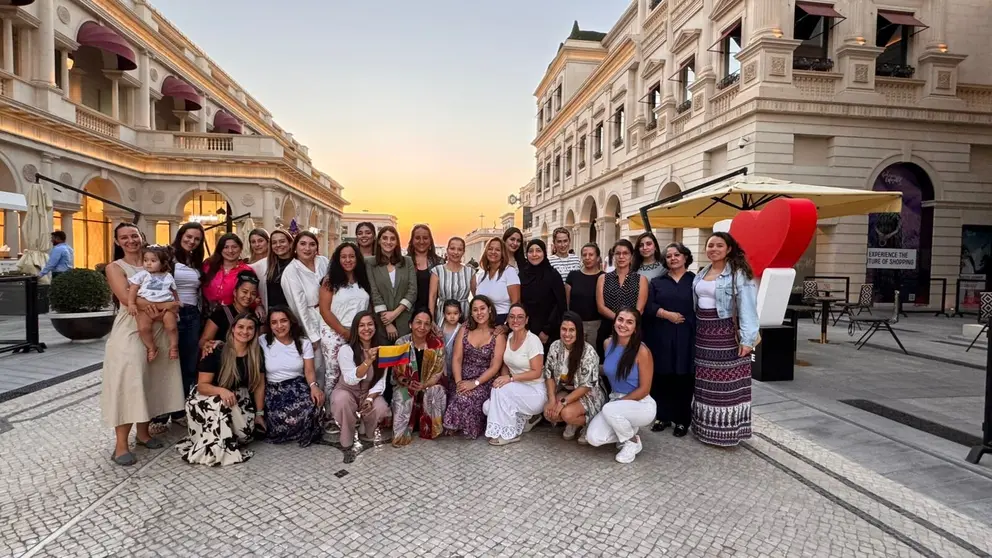 Colombianas participantes en el evento Café con propósito en Doha. (Cedida)