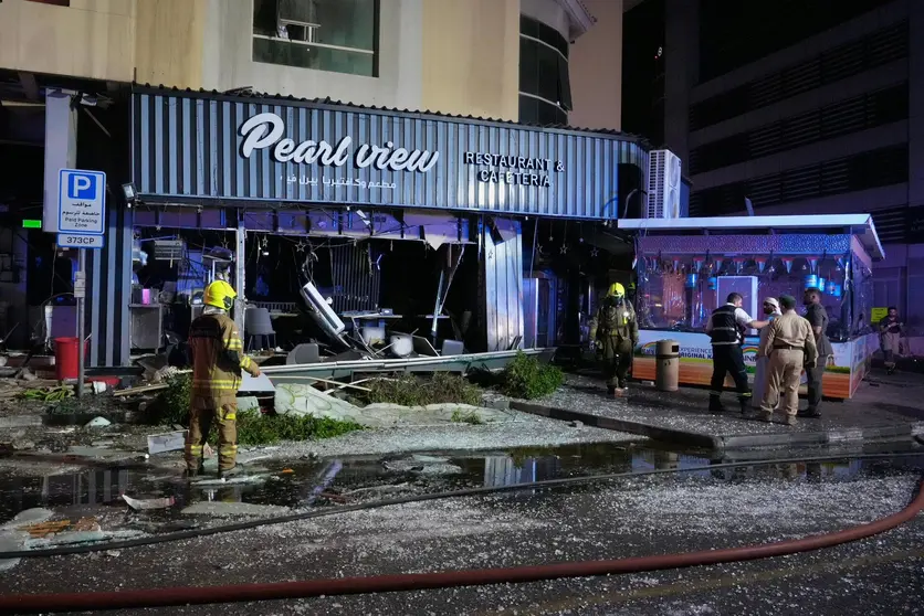 El lugar del incendio en una imagen de X.