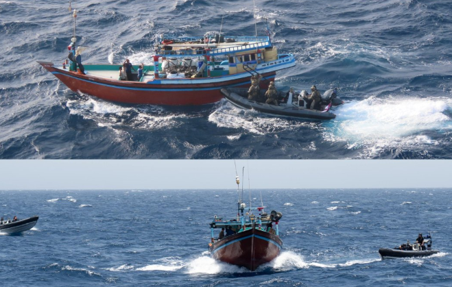Captura del barco con drogas. (X)