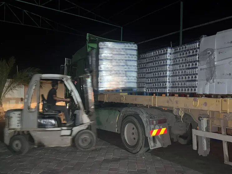 Alimentos de Emiratos en la ayuda a Gaza. (WAM)
