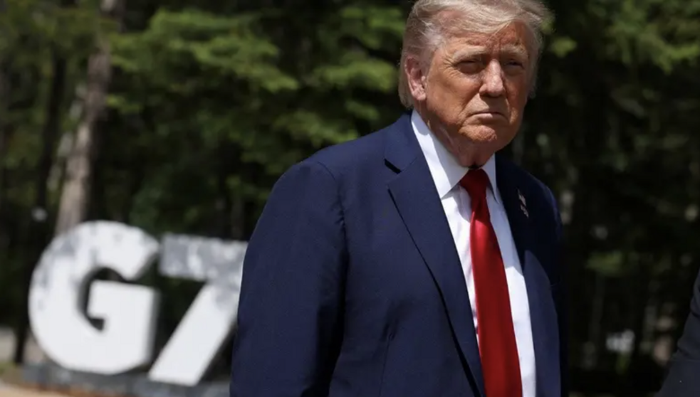 Donald Trump durante la Cumbre del G7. (Fuente externa)