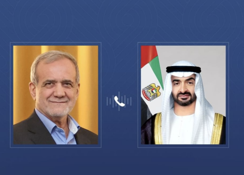 Los presidentes de Emiratos Árabes y de Irán. (WAM)
