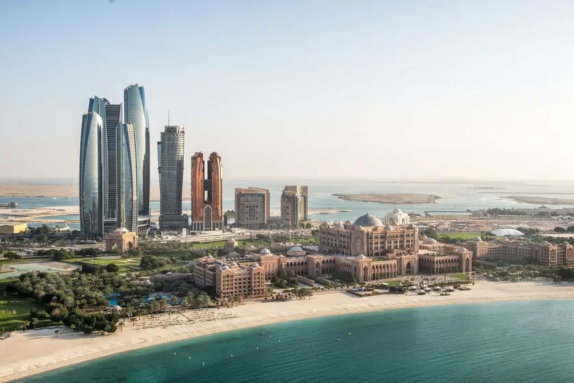 Una imagen aérea de Abu Dhabi. (WAM)