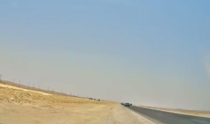 La carretera en Omán donde ocurrió el suceso. (X)