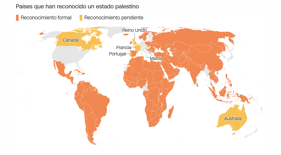 Países que han reconocido el Estado de Palestina. (CNN)