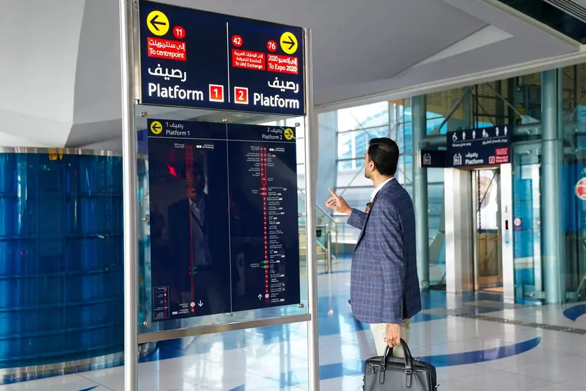 Una estación del Metro de Dubai. (RTA)